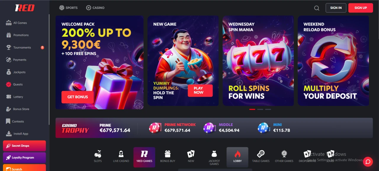 1Red Casino Non Aams